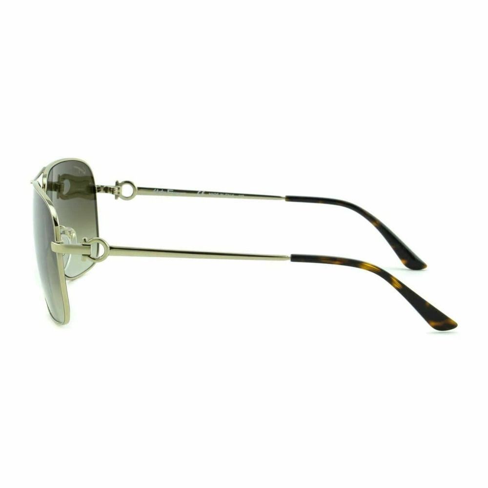 SOLD OUT Salvatore Ferragamo Men Square Sunglasses SF170S Gold Metal Gray Lens - Picture 5 of 6